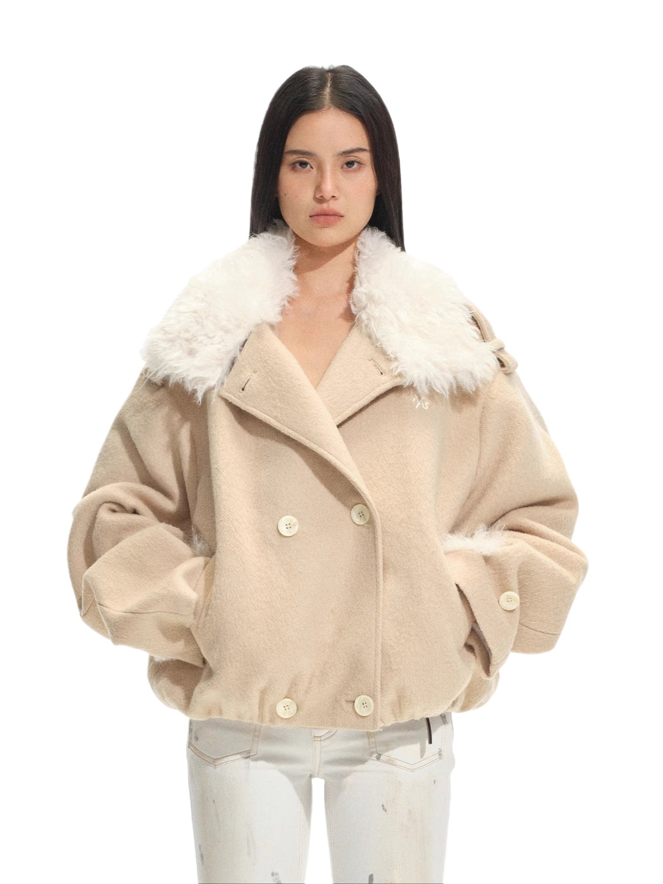 Polar Sculpted Wool-Blend Jacket