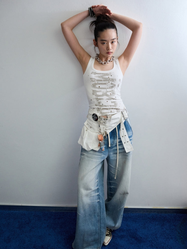 Hot-Stamped Gold & Silver Letter Printed Vest