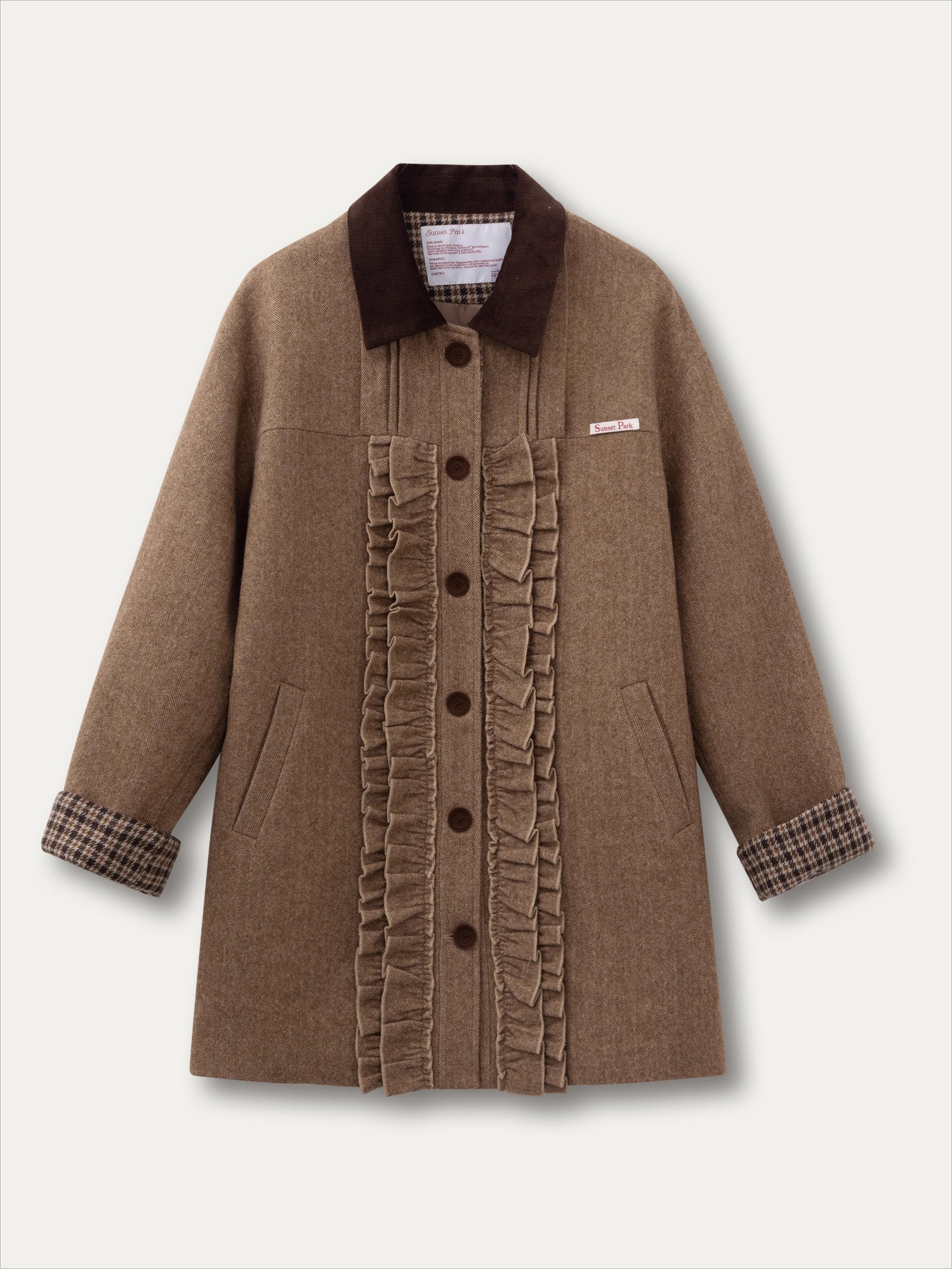 Houndstooth Reversible Jacket Pleated Skirt Set