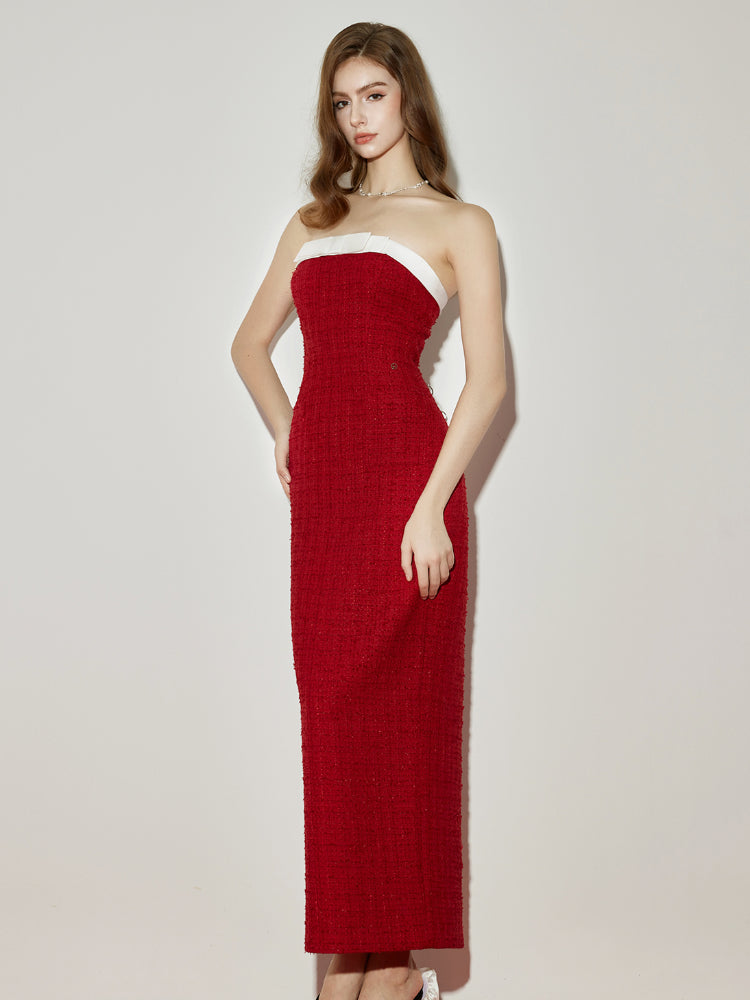 Bowknot Off-Shoulder Maxi Dress & Jacket Set