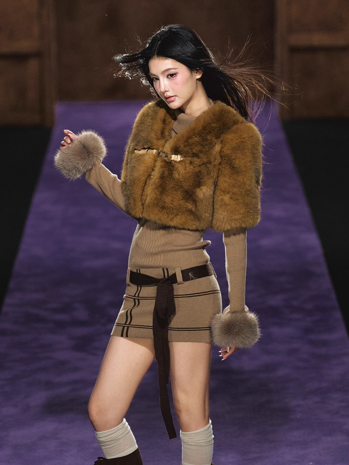 Faux-Fur Cape Vest