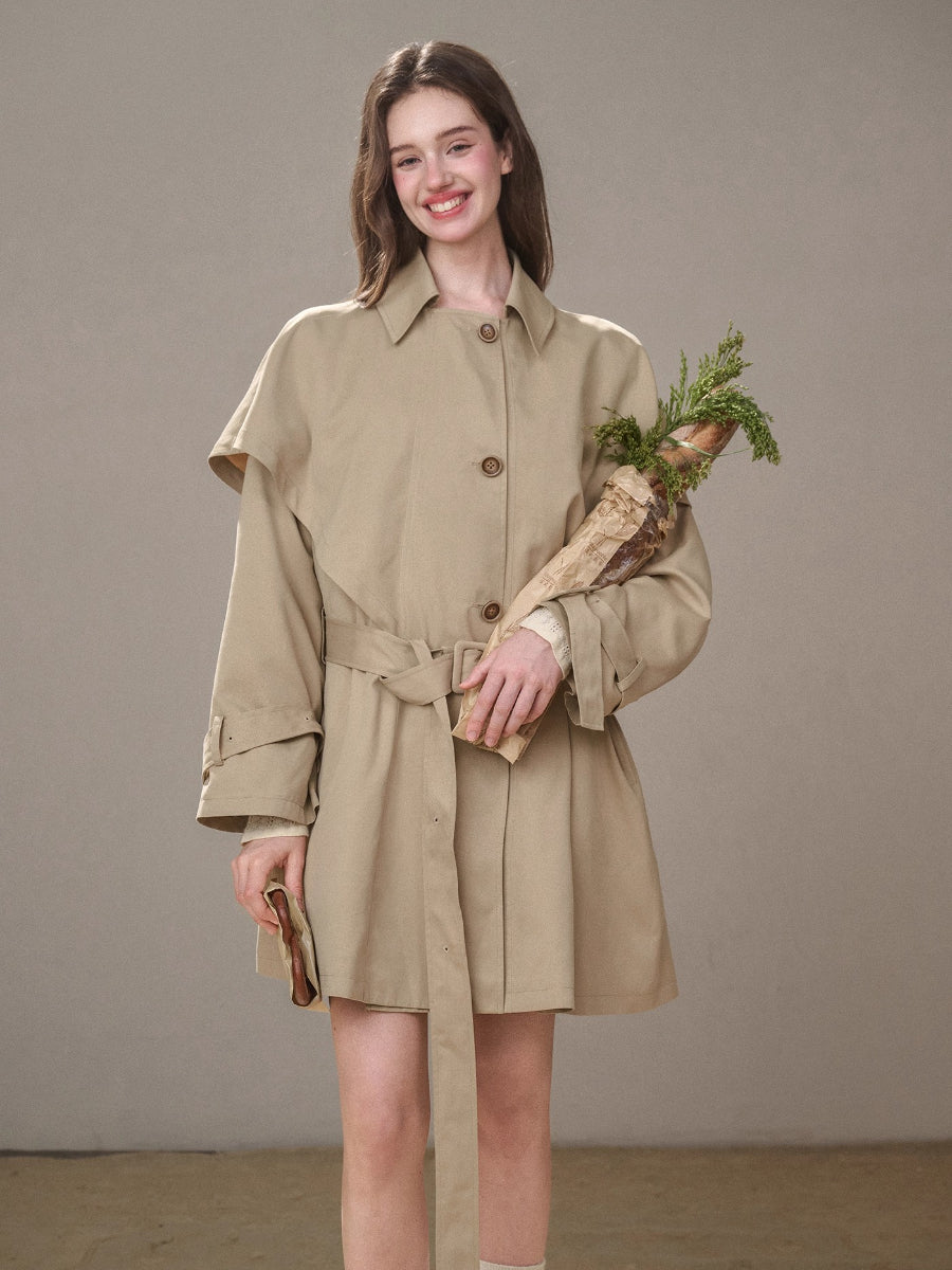 Comfy Chestnut Trench Coat