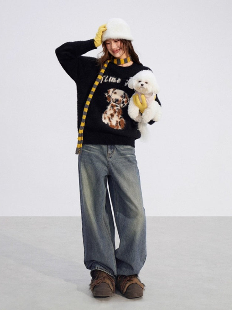 Cartoon Puppy Sweater