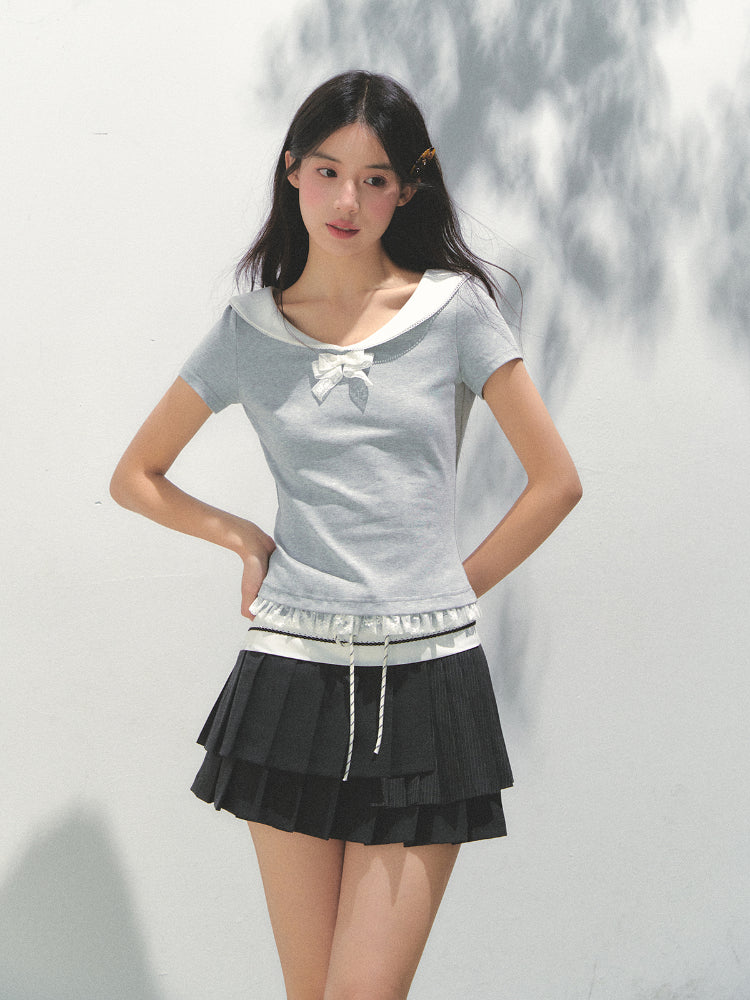 Lace Bow Retro T-shirt
