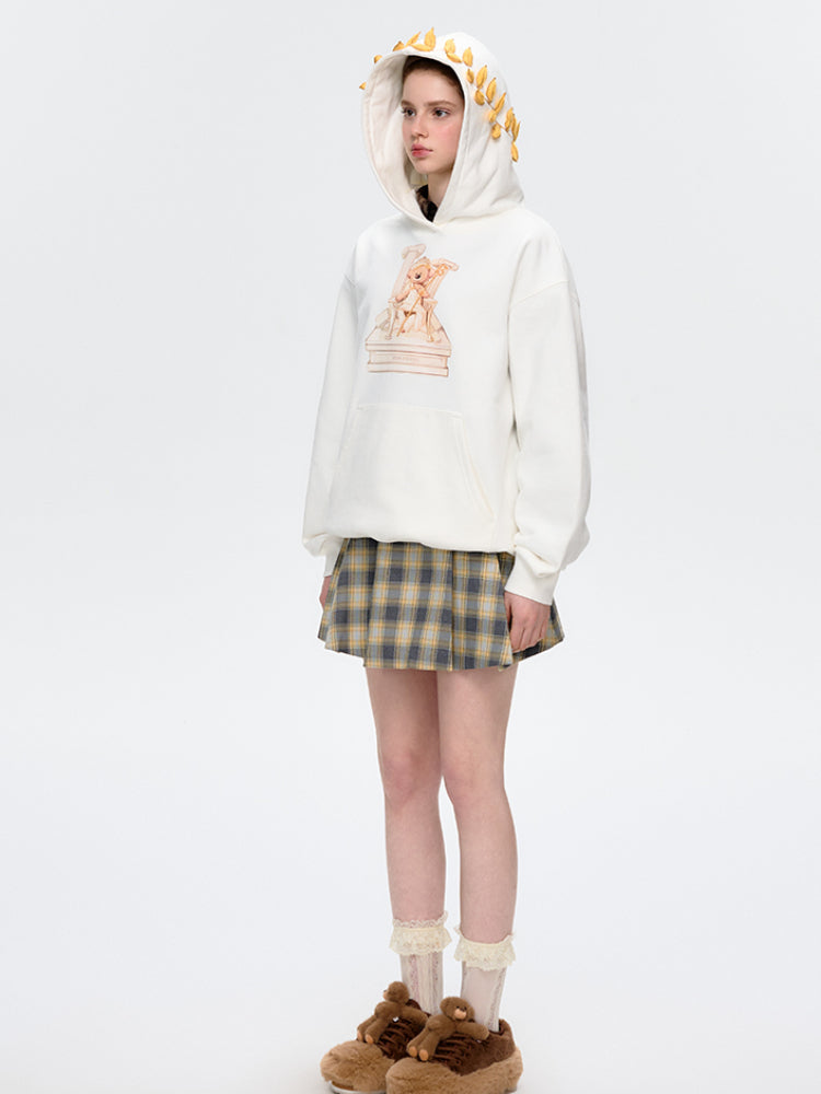 Illustrated Hoodie Sweatshirt