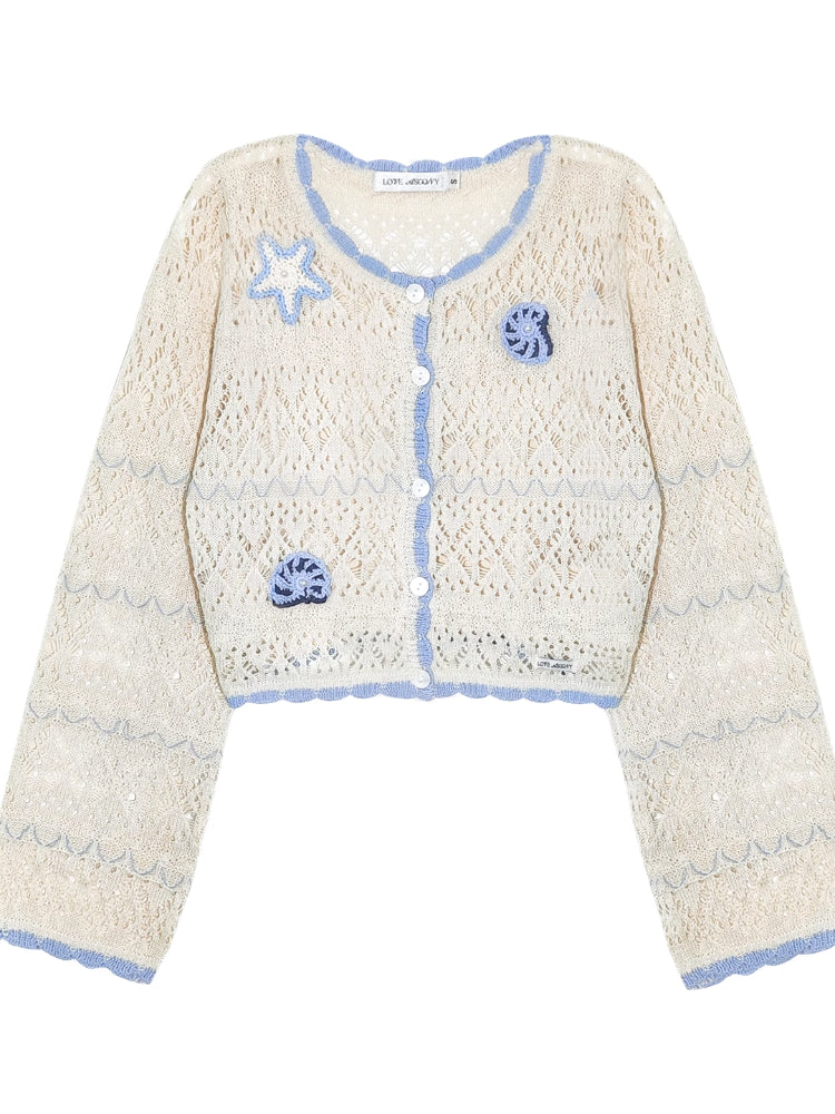 Hollow Out Crochet Knit Cardigan
