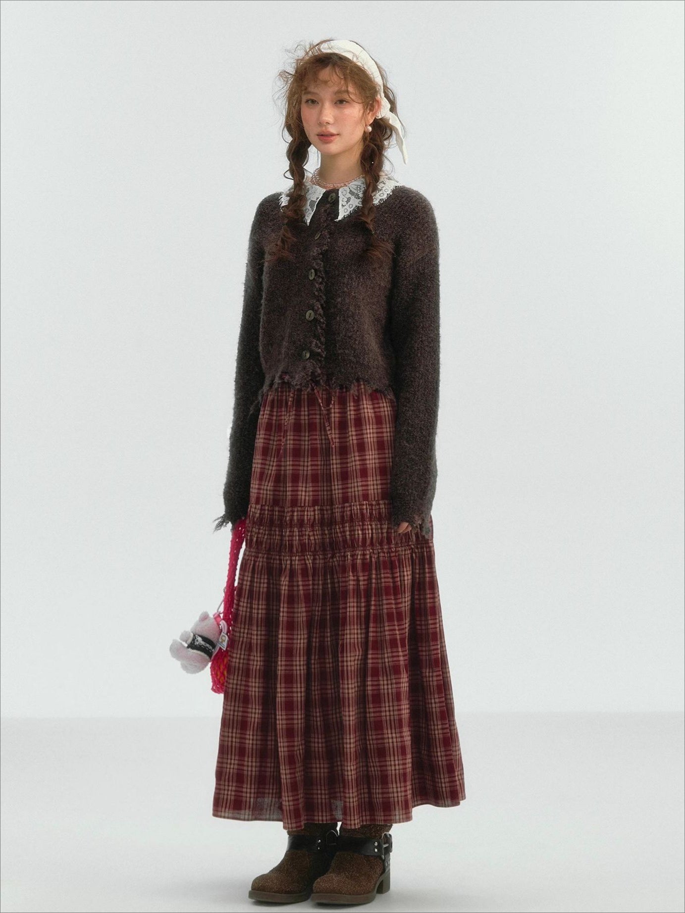 Lace Doll‑Collar Cardigan