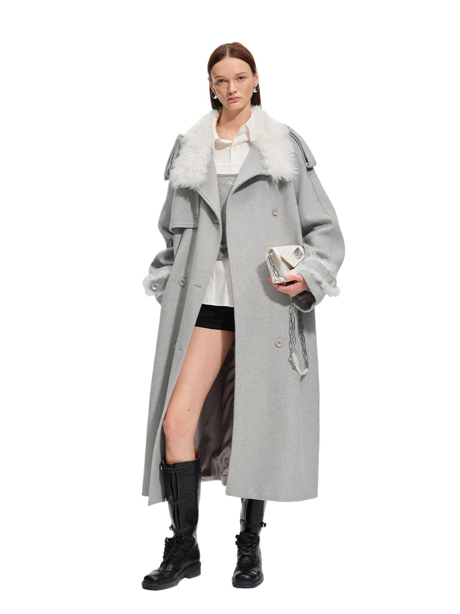 Polar Wool-Blend Belted Coat