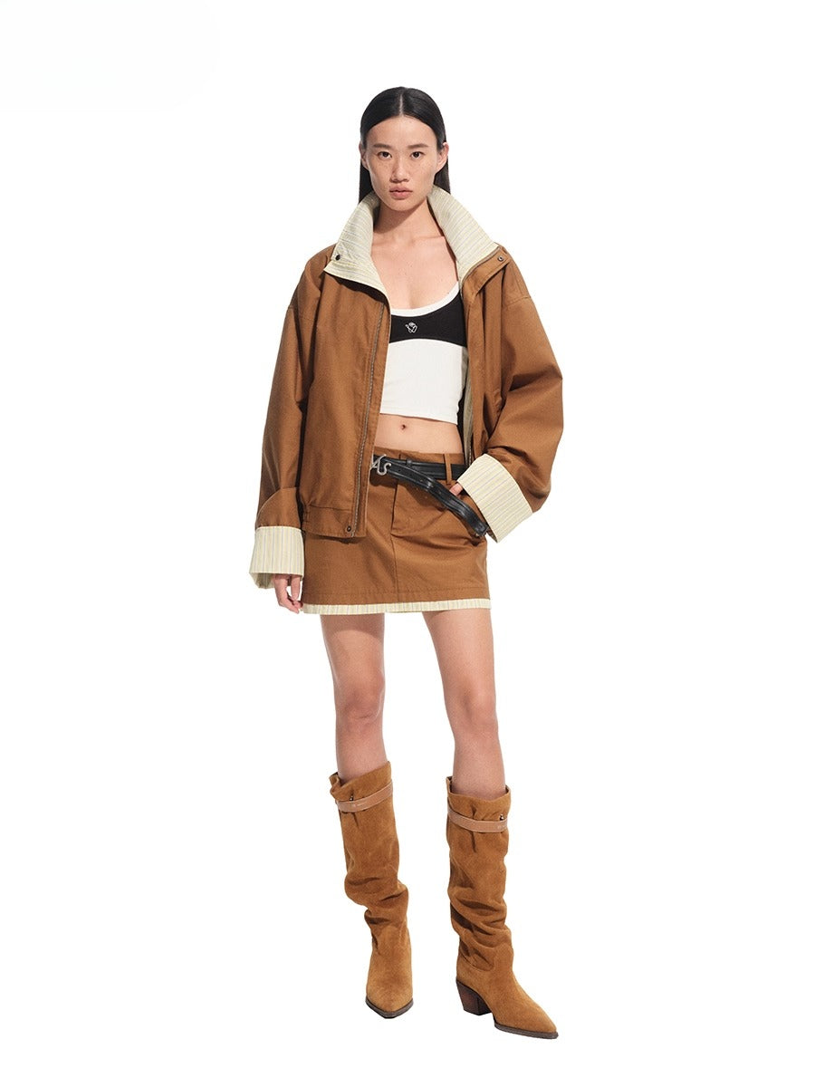 Twist-Buckle Leather Belt