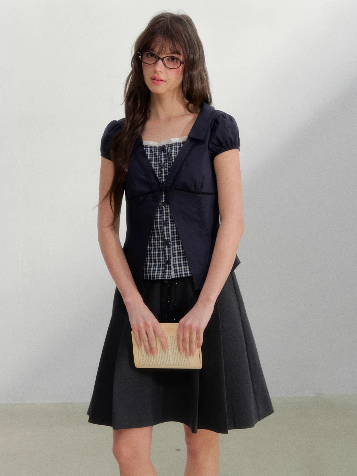 Floral Plaid Shirt Top