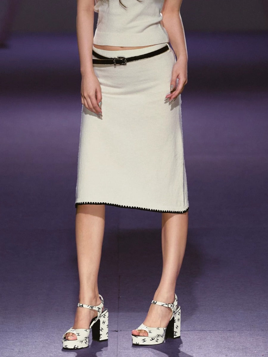 Wool Knit Skirt Set