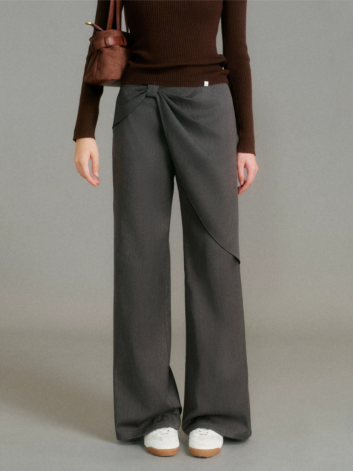 Bow Detail Straight Pants
