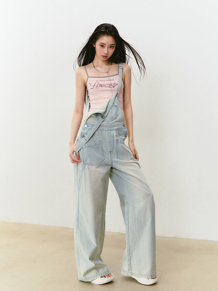 Color-Block Letter Print Camisole