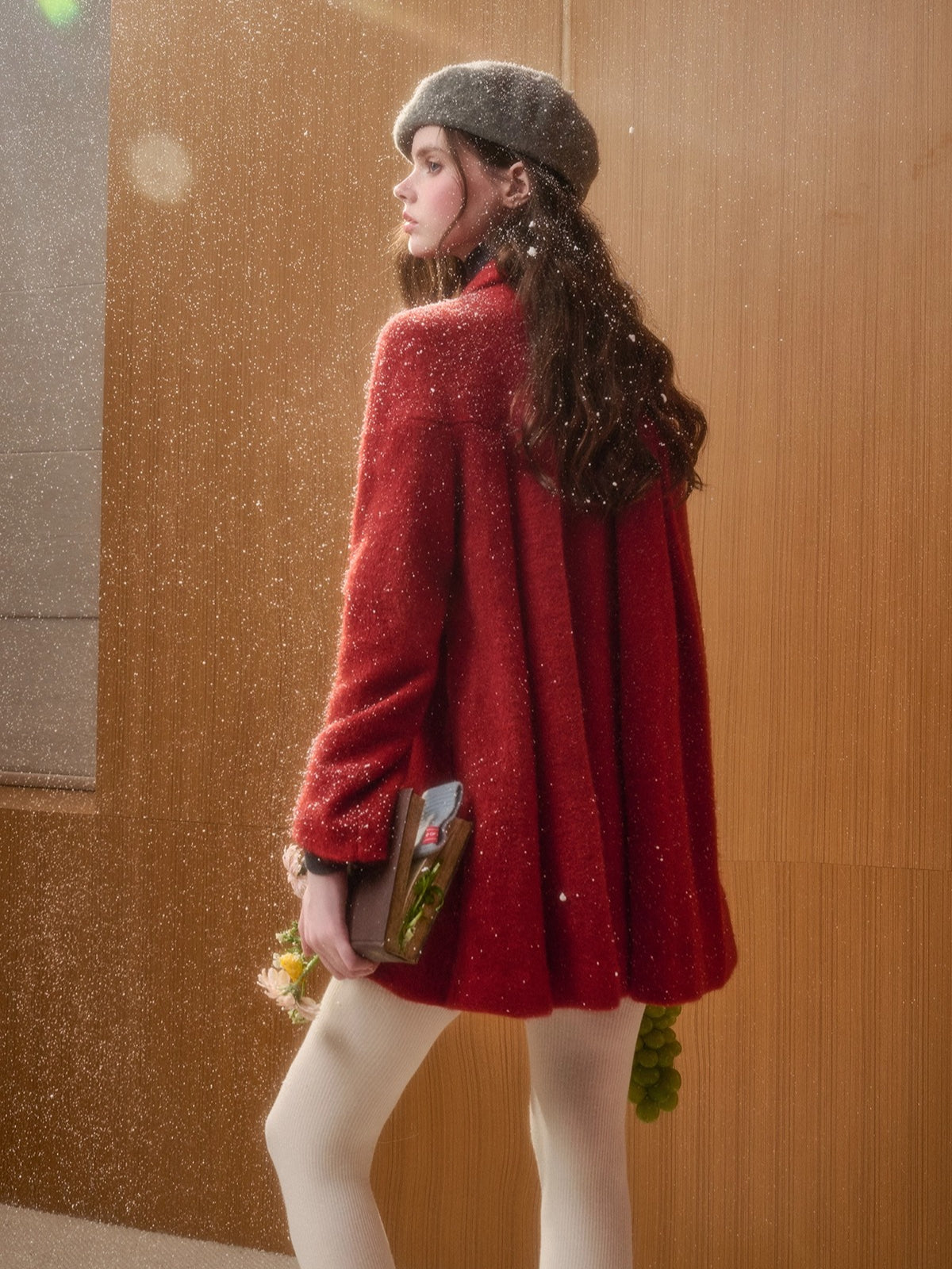 Red Cape Two-Piece Coat