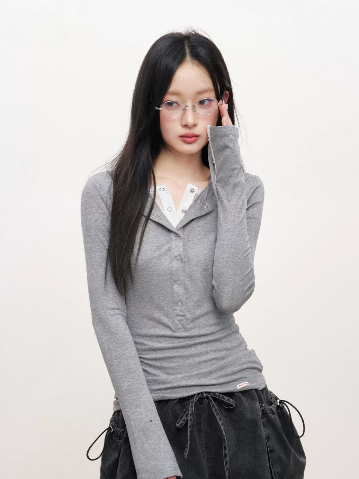 Lace Trim Layered Knit Top