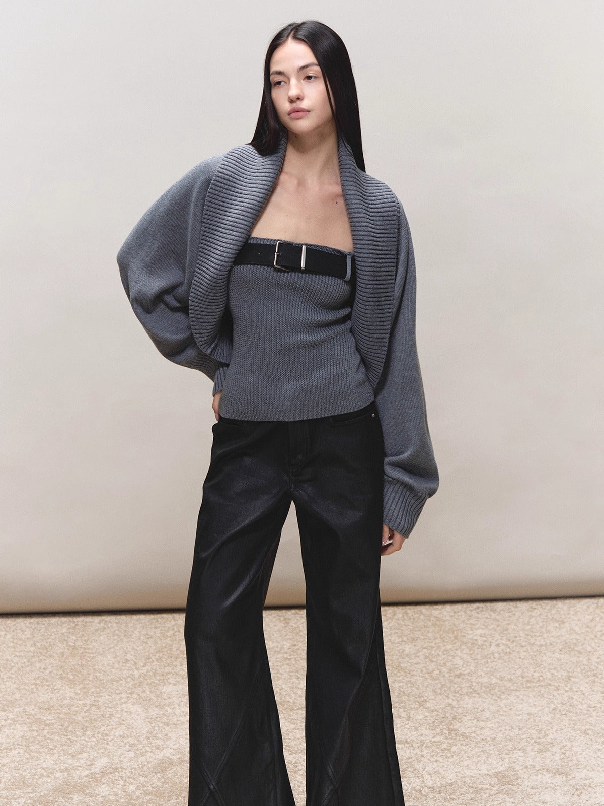 Belted Bandeau & Cardigan Set