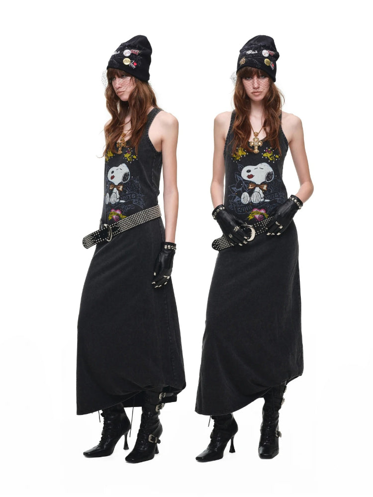 Snoopy Printed Tank Dress