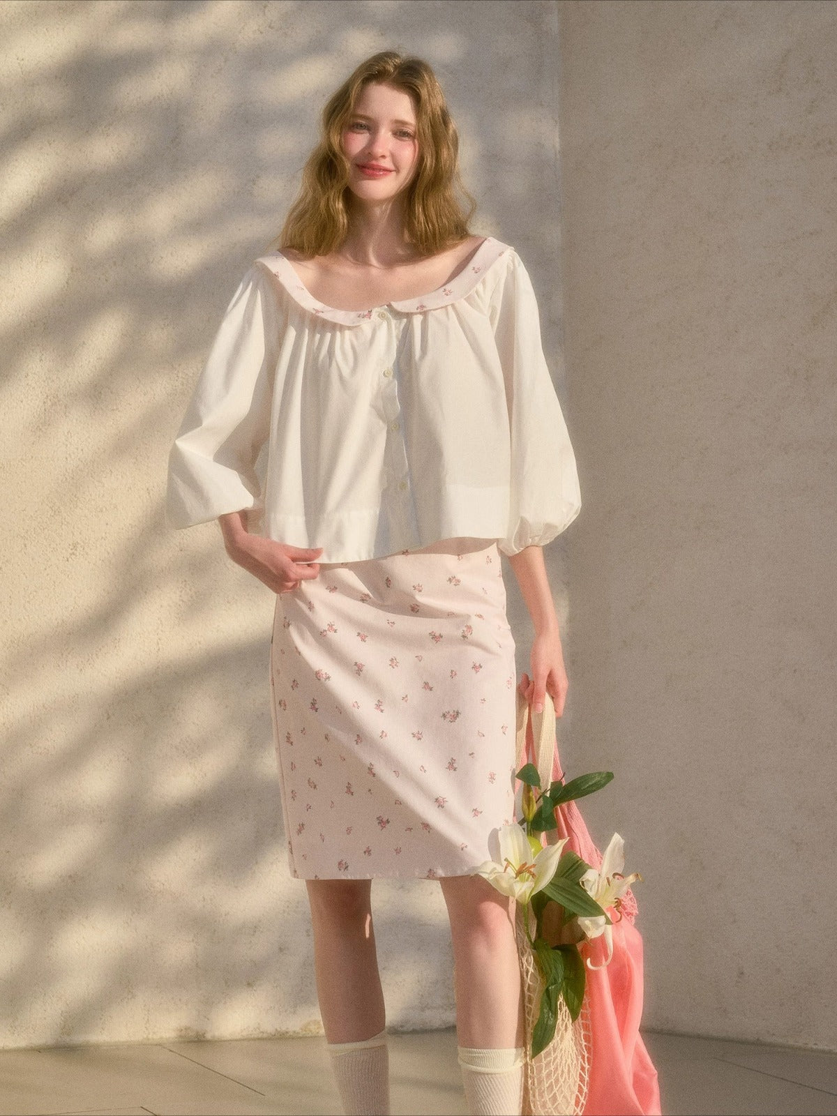 Floral Puff Sleeve Set