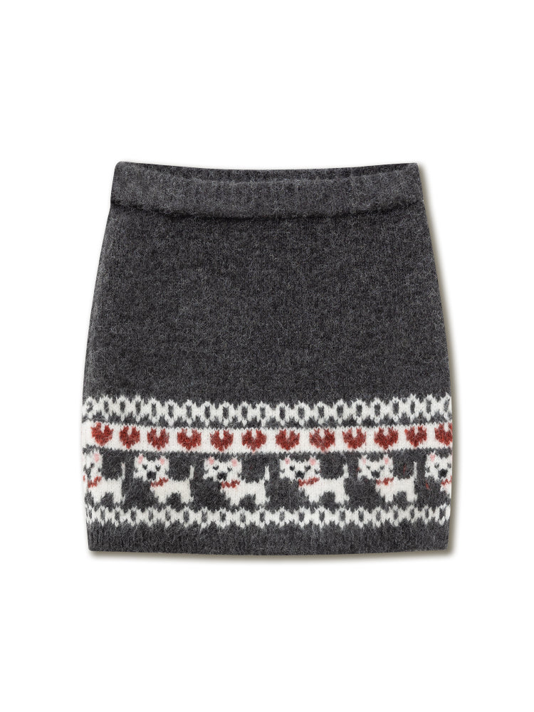 Fair Isle Westie Sweater & Skirt Set