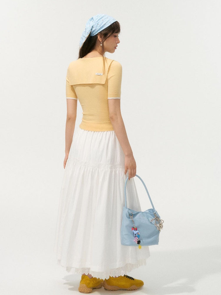 High-Waisted Versatile Double-Layer Skirt