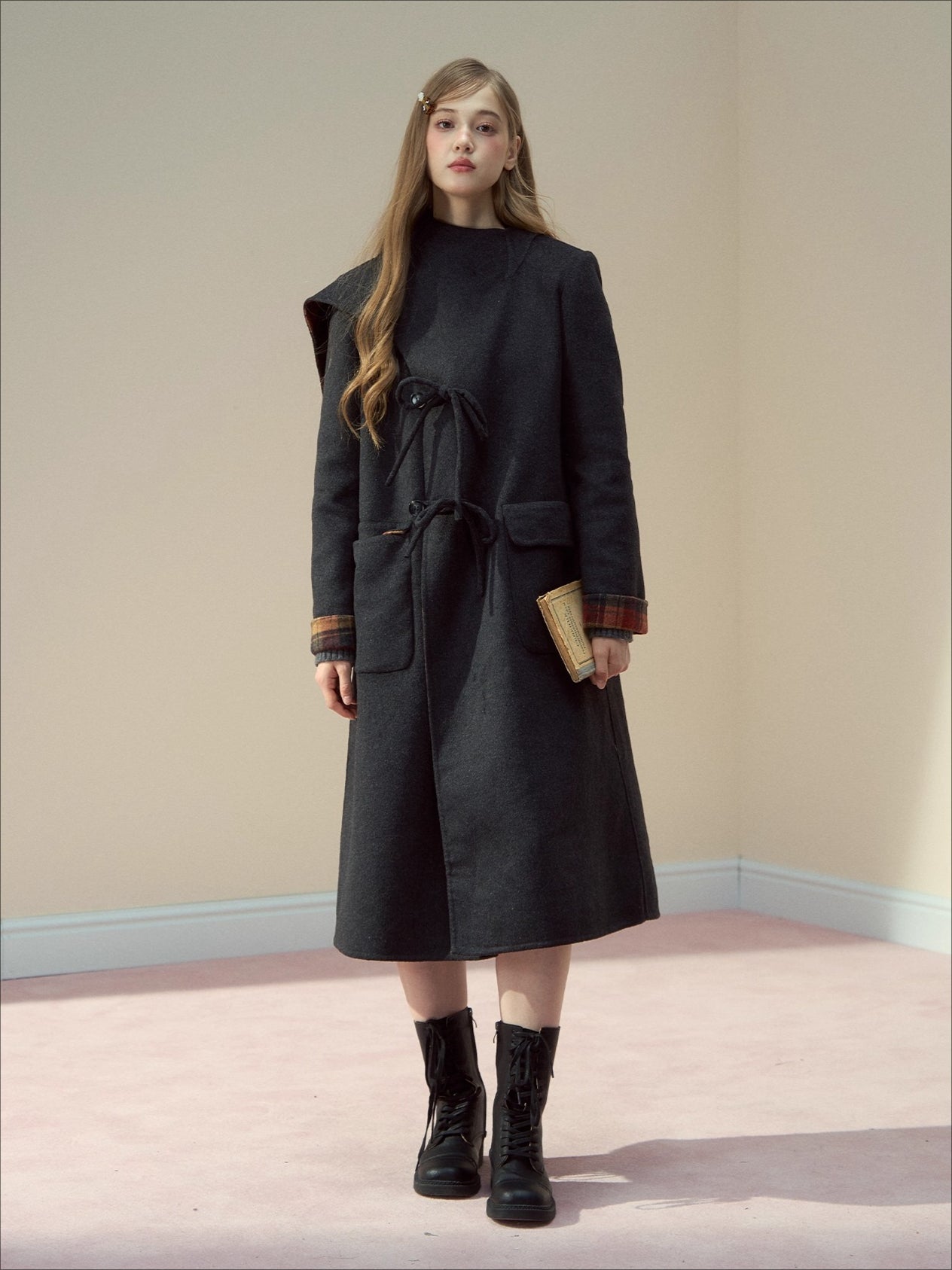 Wool Double-Faced Shawl Coat