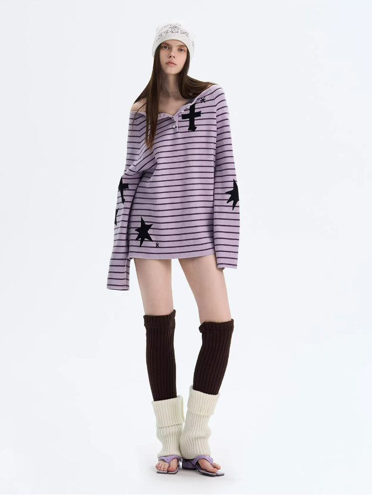 Reversible Stripe Knit Top