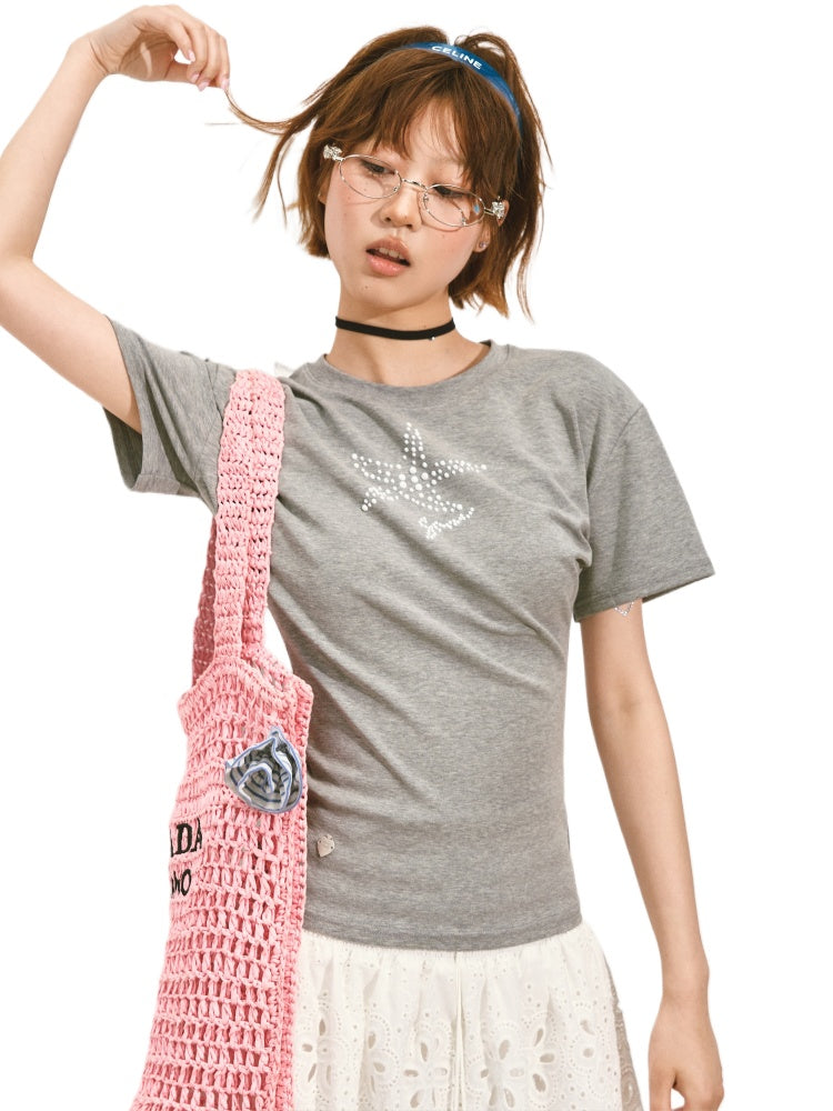 Slim-Fit Lazy Half-sleeve T-shirt