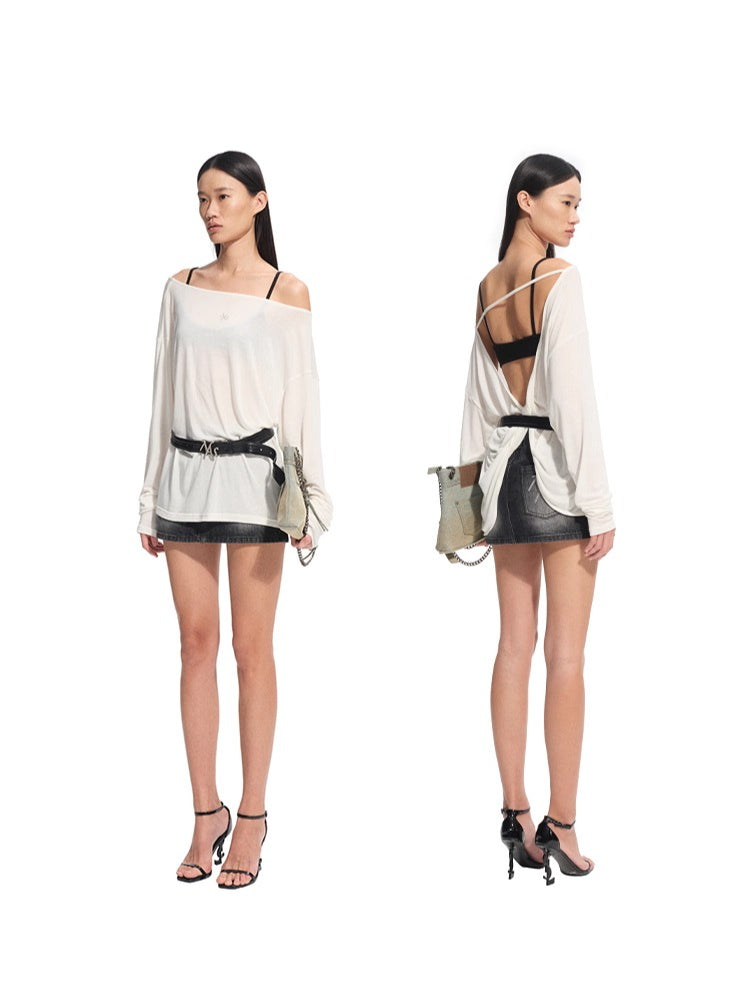 Twist-Buckle Leather Belt