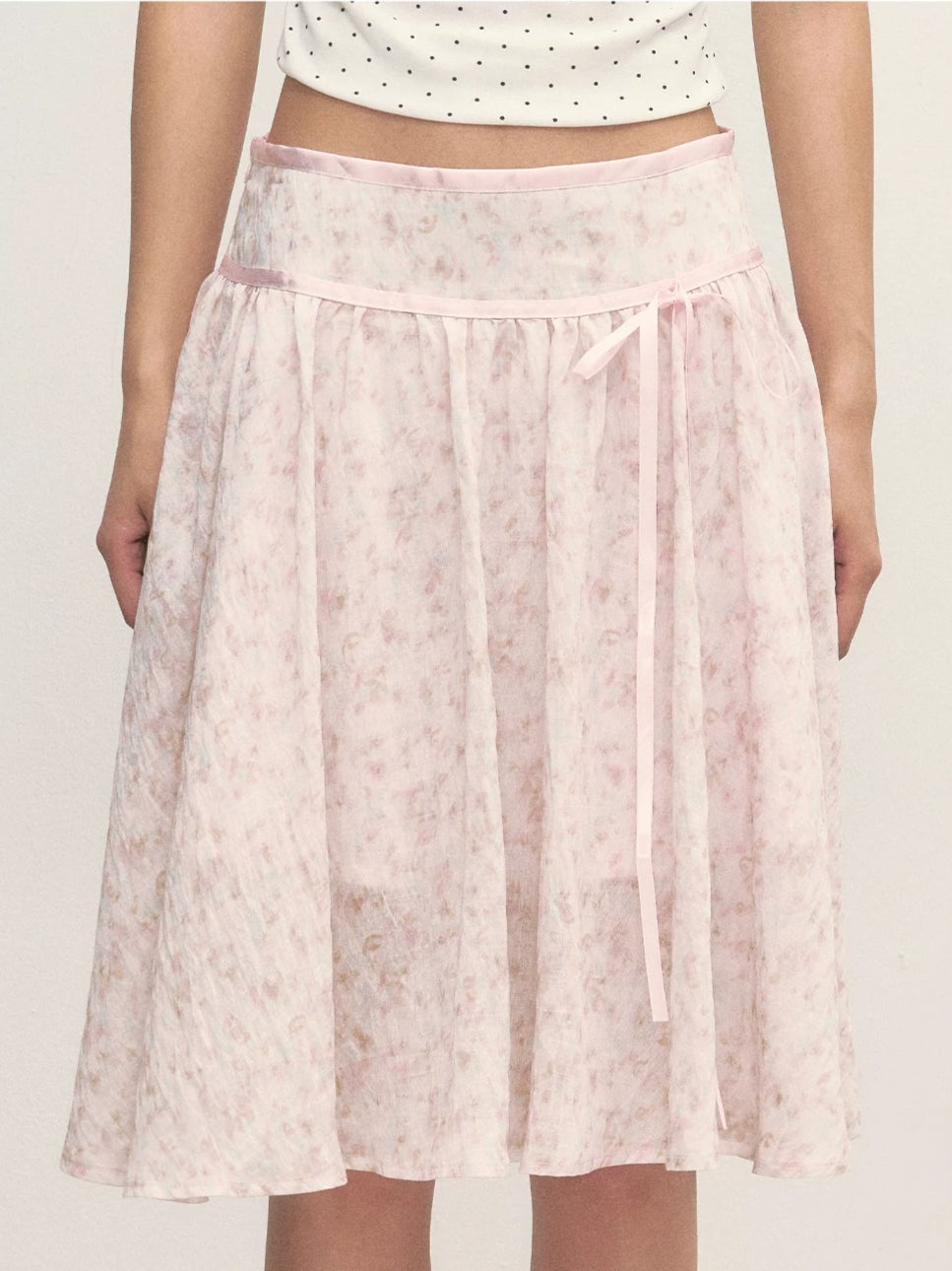 Floral A-Line Midi Skirt