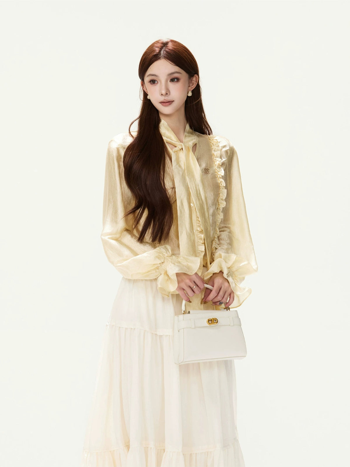 Satin Bow Blouse
