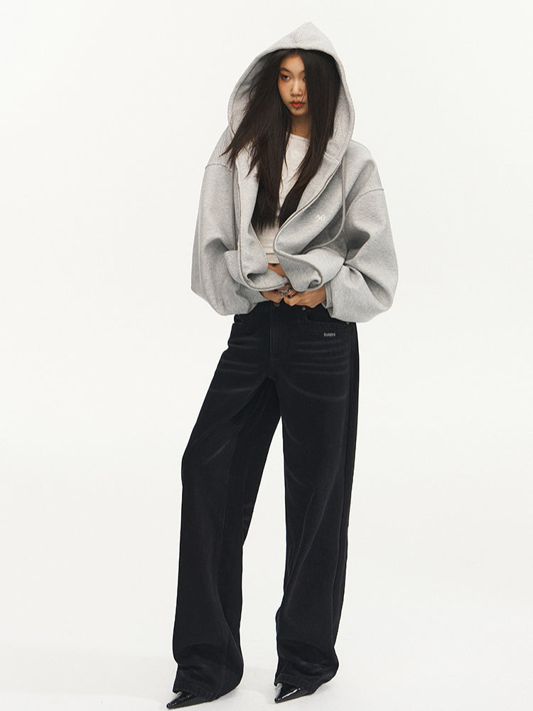 Vintage Low-Waist Loose Straight-Leg Pants