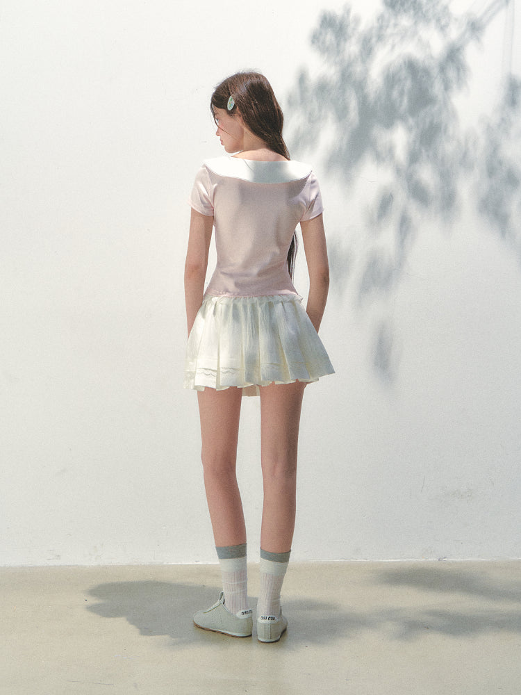 Lace Bow Retro T-shirt