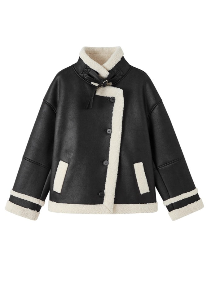 Shearling Biker Jacket