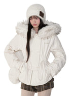 Faux Fur Collar Double-Breasted Down Parka