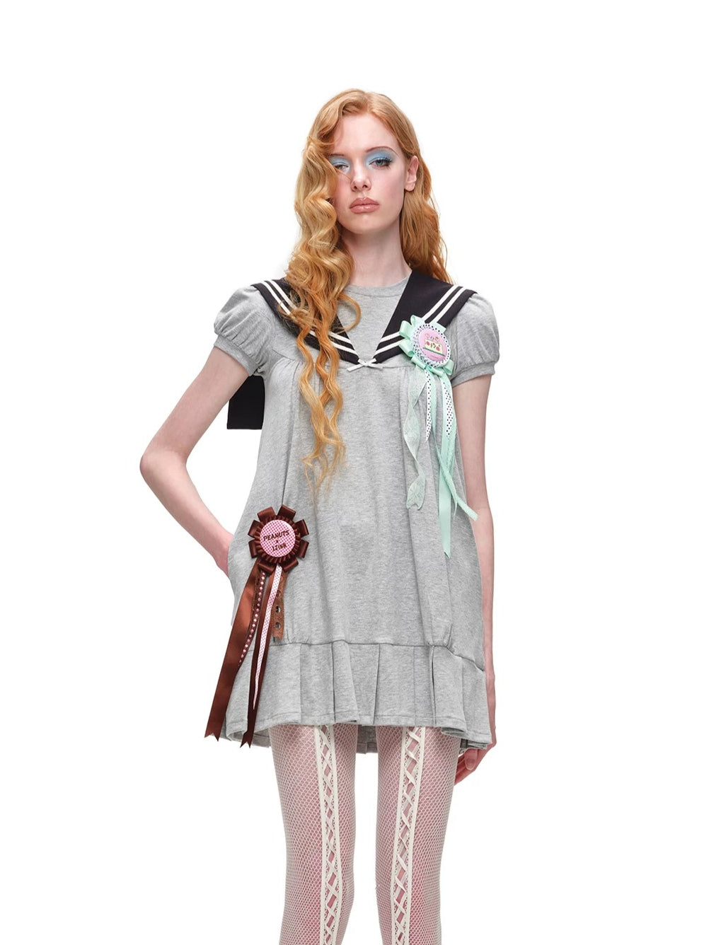 Oversized Sailor Collar Dress