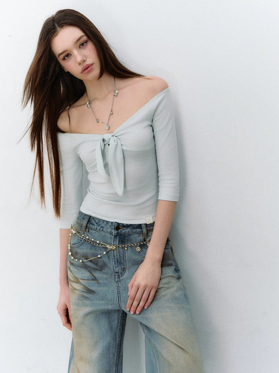 Off-Shoulder Tie Top
