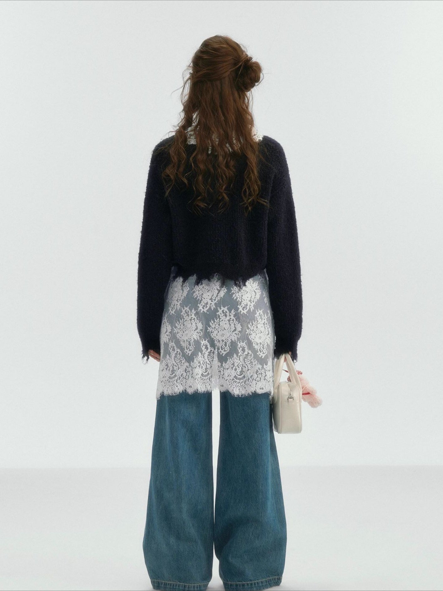 Lace Doll‑Collar Cardigan