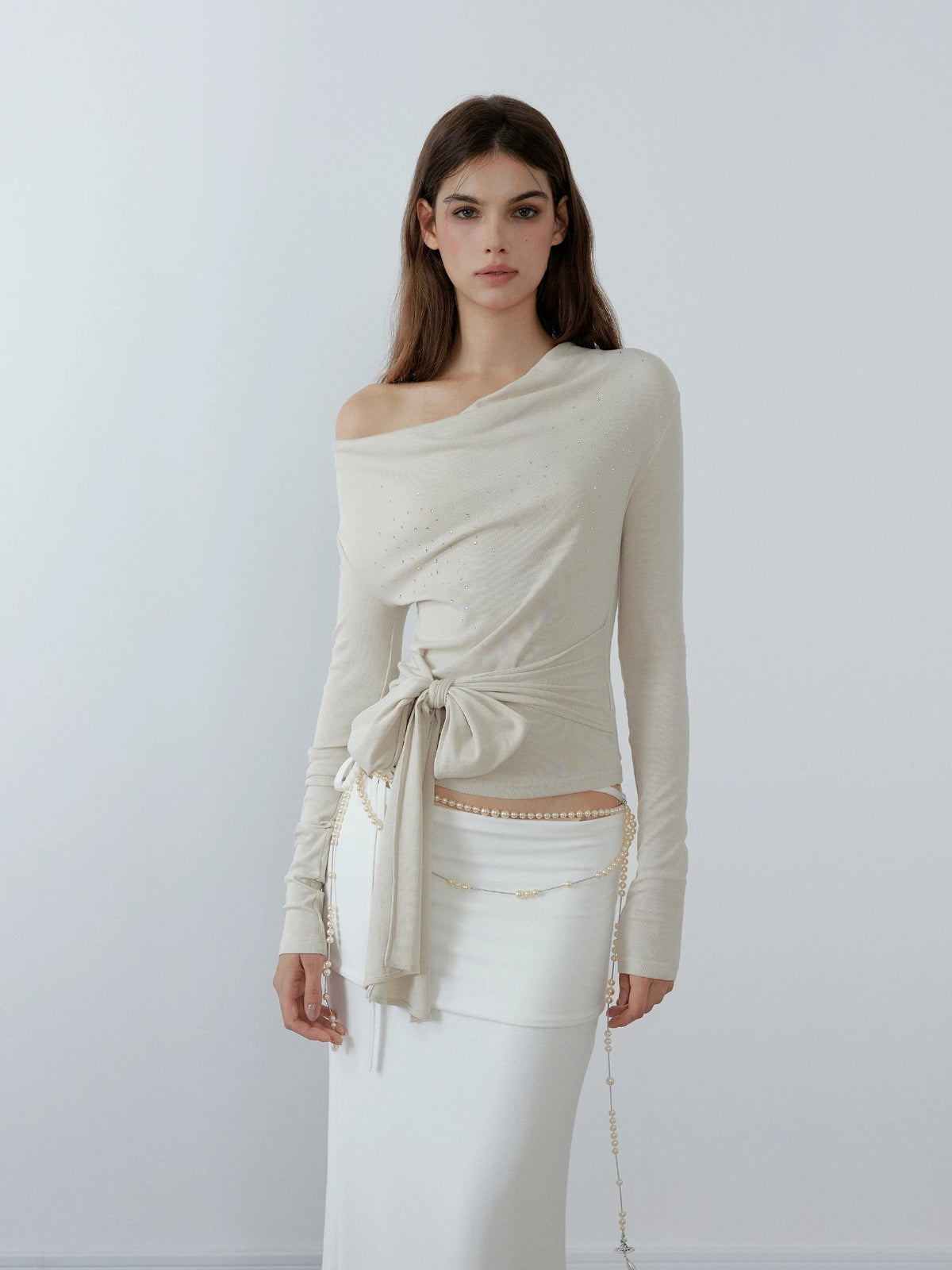 Rhinestone Tie Top