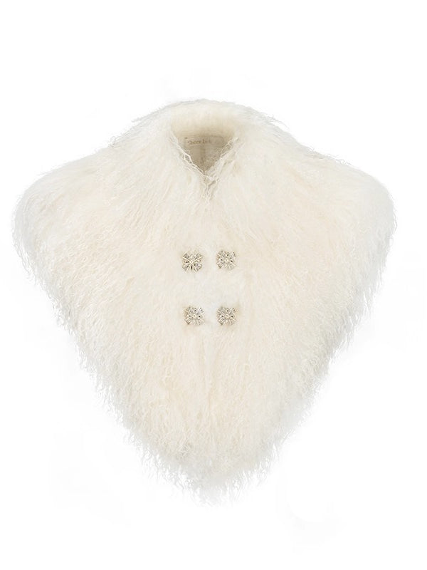 Vela Reversible Faux Fur Wool Blend Jacket