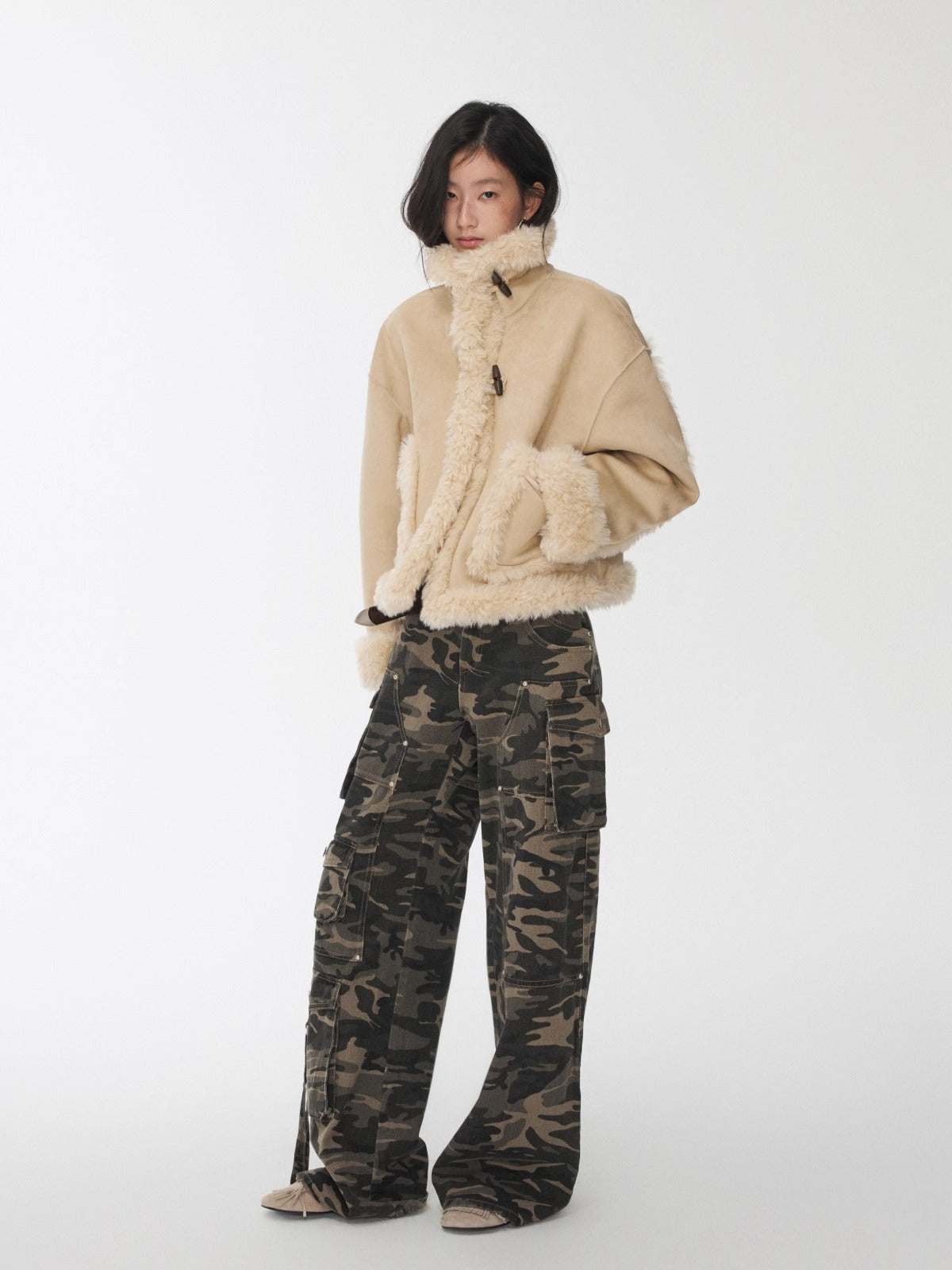 Reversible Shearling Suede Jacket