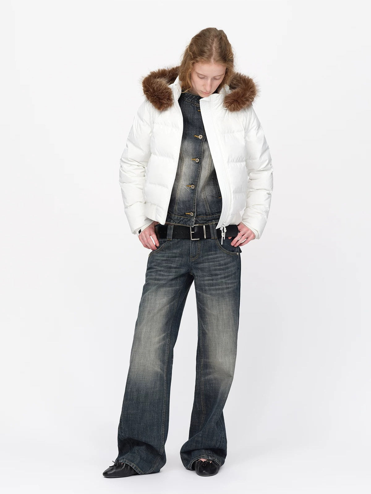 Detachable Sleeve Down Puffer Jacket