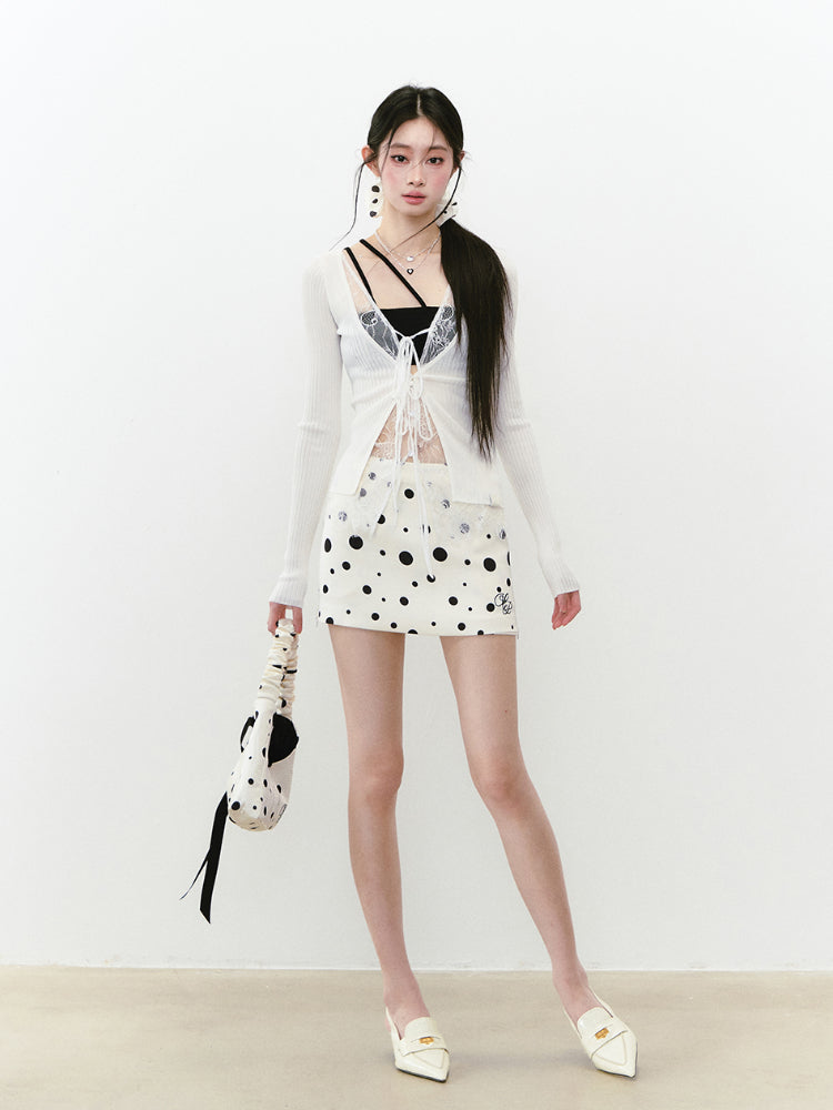 Lace Spliced Sun Protection Knitted Cardigan