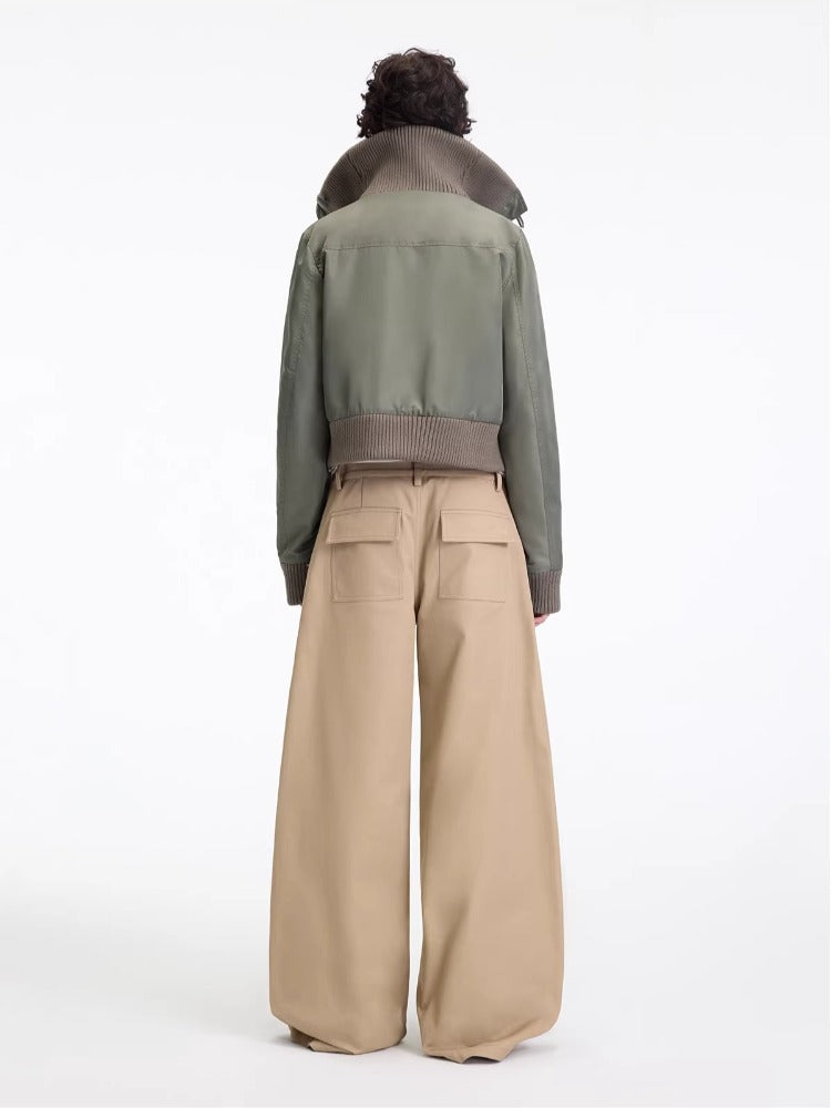 Khaki Leopard Pocket Pants