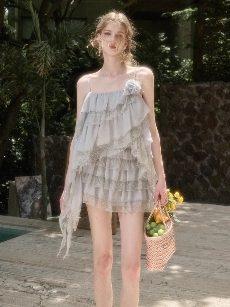 Fluffy Lace Fairy Camisole & Skirt Set