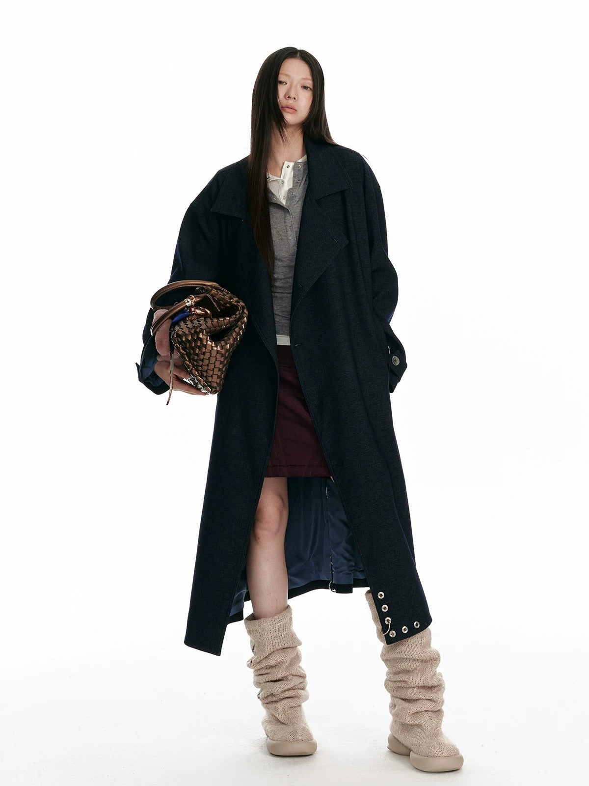Korean Double Collar Trench Coat