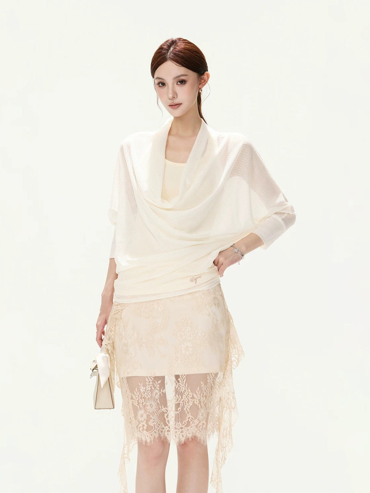 Sheer Batwing Top