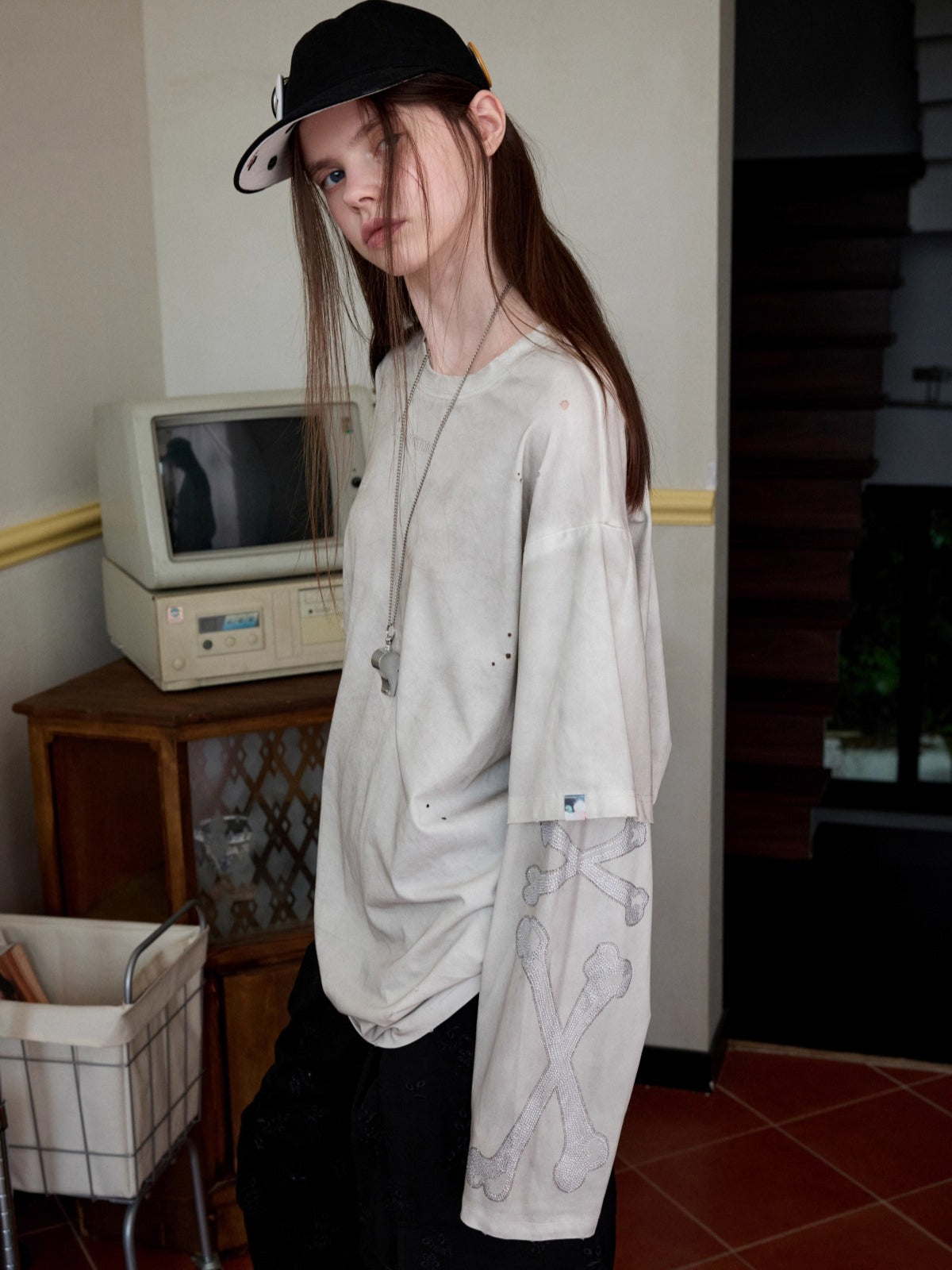 Vintage Rhinestone Washed T-shirt
