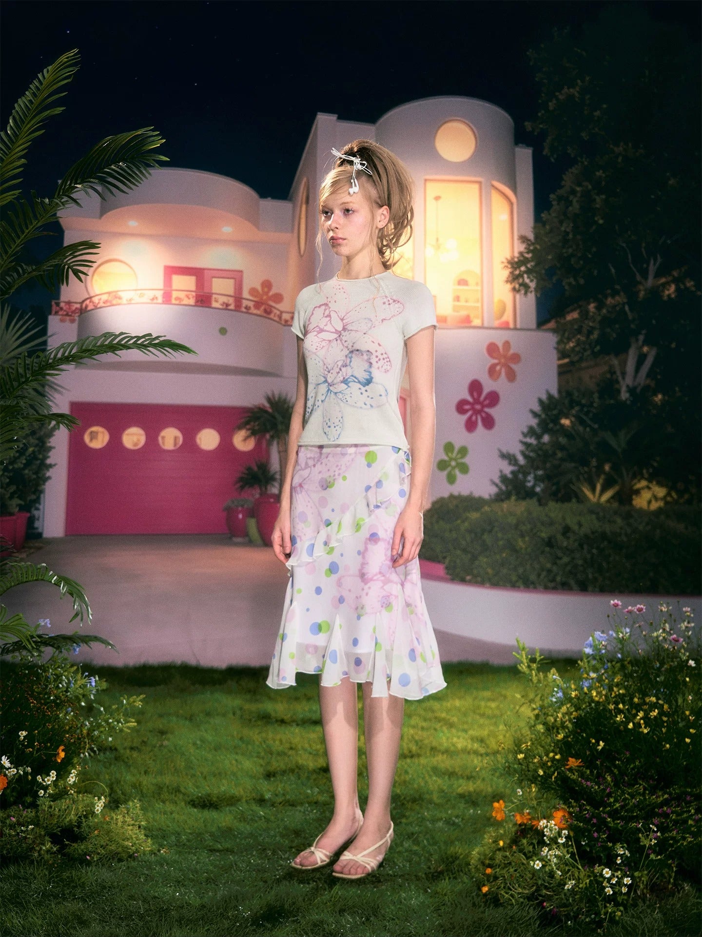 Polka Dot Ruffle Skirt