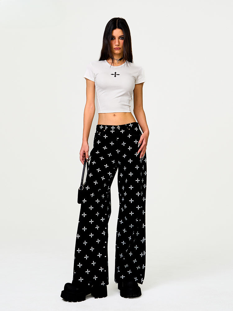 All-Over Print Tie-Dye Sports Paratrooper Pants