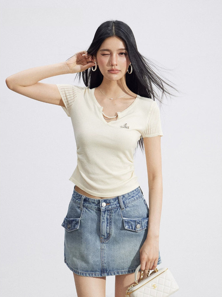 Lyocell V-Neck Tee